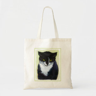 Tuxedo Cat 絵画's – かわいいオリジナル猫アート トートバッグ