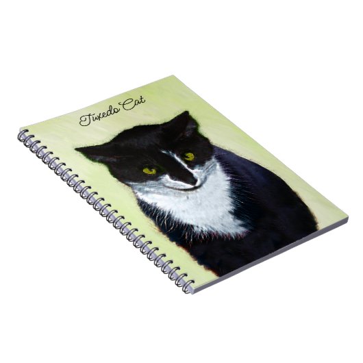 Tuxedo Cat 絵画's – かわいいオリジナル猫アート ノートブック (右側)