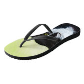 Tuxedo Cat 絵画's – かわいいオリジナル猫アート ビーチサンダル (アングル)