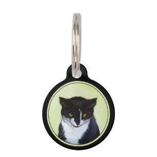 Tuxedo Cat 絵画's – かわいいオリジナル猫アート ペット　ネームタグ