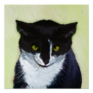 Tuxedo Cat 絵画's – かわいいオリジナル猫アート ポスター