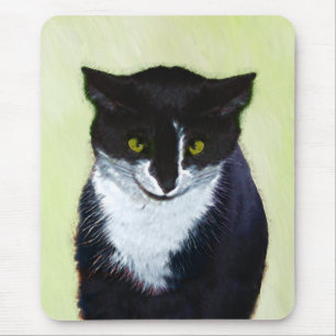 Tuxedo Cat 絵画's – かわいいオリジナル猫アート マウスパッド