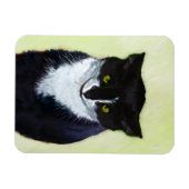 Tuxedo Cat 絵画's – かわいいオリジナル猫アート マグネット (横)
