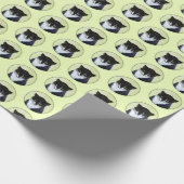 Tuxedo Cat 絵画's – かわいいオリジナル猫アート ラッピングペーパー (角)