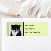 Tuxedo Cat 絵画's – かわいいオリジナル猫アート ラベル (インサイチュ)