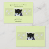 Tuxedo Cat 絵画's – かわいいオリジナル猫アート 名刺 (正面/裏面)