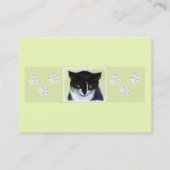 Tuxedo Cat 絵画's – かわいいオリジナル猫アート 名刺 (裏面)