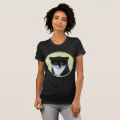 Tuxedo Cat 絵画's – かわいいオリジナル猫アート Tシャツ (正面フル)