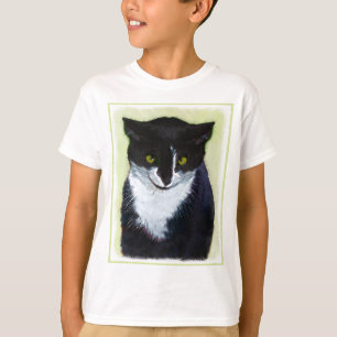 Tuxedo Cat 絵画's – かわいいオリジナル猫アート Tシャツ