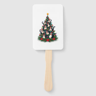 Tuxedo Cat Christmas Tree Tuxedo Cat Lights Xmas M ハンドファン