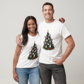 Tuxedo Cat Christmas Tree Tuxedo Cat Lights Xmas M Tシャツ (ユニセックス)