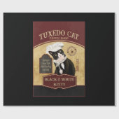 Tuxedo Cat Coffee ラッピングペーパー (フラット)