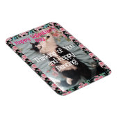 Tuxedo Cat Cute Funny Valentines Day Happy Dance マグネット (右側)