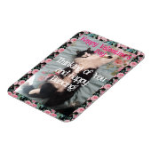 Tuxedo Cat Cute Funny Valentines Day Happy Dance マグネット (左側)