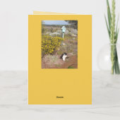 Tuxedo Cat Cute Red Yellow Valentines Wifes Name カード (裏面)