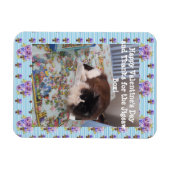 Tuxedo Cat Funny Jigsaw Cats Valentines Day マグネット (横)
