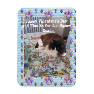 Tuxedo Cat Funny Jigsaw Cats Valentines Day マグネット