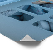 Tuxedo Cat Hiding in Laundry Basket ポスター (角)