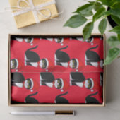 Tuxedo Cat in Bow tie：クリスマス 薄葉紙 (ギフト)