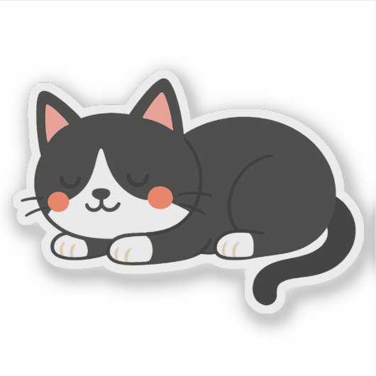 Tuxedo Cat in Dreamland シール (正面)