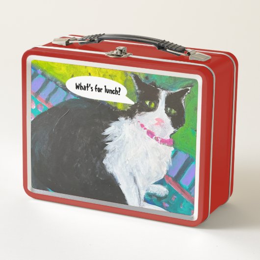 Tuxedo Cat lunch box メタルランチボックス (正面)