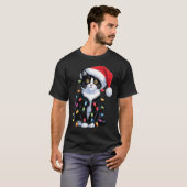 Tuxedo Cat Meow Santa Tuxie Christmas Tree Tシャツ (正面フル)