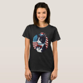 Tuxedo Cat Patriot USA 4th of July Men Women Tシャツ (正面フル)