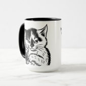 Tuxedo Cat Switchblade Attitude Mug by Phil Elmore マグカップ (正面左)