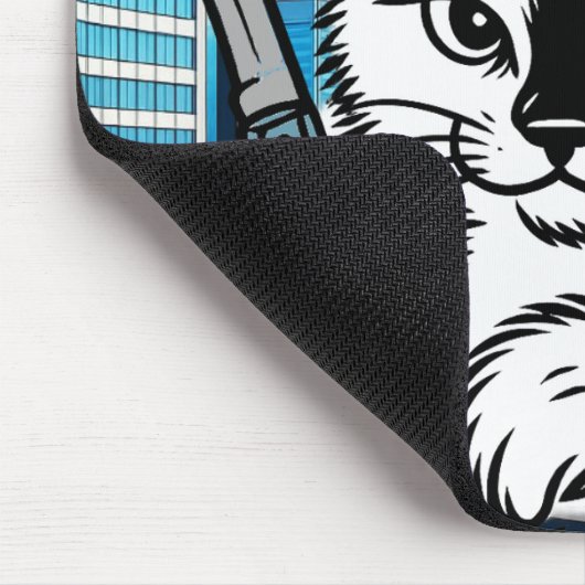 Tuxedo Cat Switchblade Mousepad by Phil Elmore マウスパッド (コーナー)