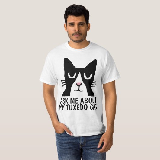 TUXEDO CAT Tシャツ頼、TUXEDO CATについて Tシャツ (正面フル)