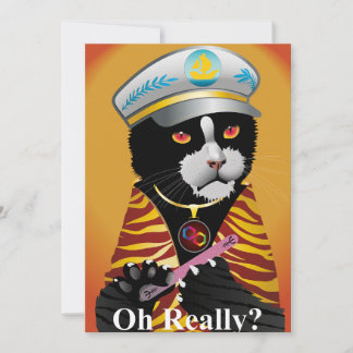  Tuxedo cat, the carefree! 招待状