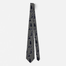 Tuxedo Cat Tie – Cute Black & White Cat Pattern on ネクタイ