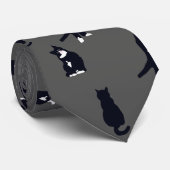 Tuxedo Cat Tie – Cute Black & White Cat Pattern on ネクタイ (ロール)