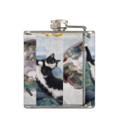 Tuxedo Cat Touching the Divine Paw                 フラスク (裏面)