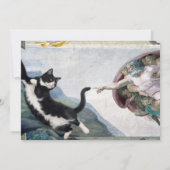Tuxedo Cat Touching the Divine Paw 招待状 (裏面)