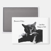 Tuxedo Cat with Shady Smile  マグネット (正面/裏面)