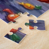 Tuxedo Cats Trick-or-Treating in Halloween Costume ジグソーパズル (側面)