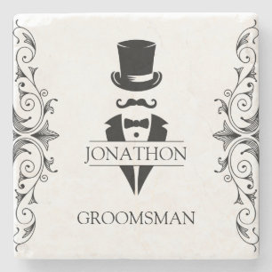 Tuxedo Groomsmenギフト ストーンコースター