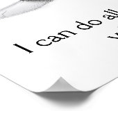 Tuxedo Kitten 祈 Philippians 4:13ポスター ポスター (角)