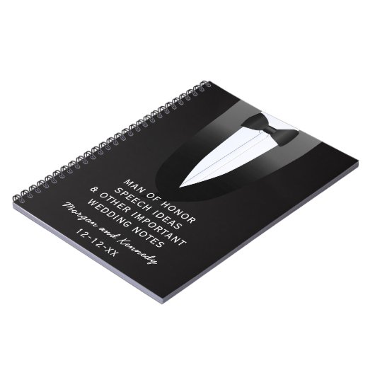 Tuxedo Man of Honor結婚's Speechアイディアノート ノートブック (左側)