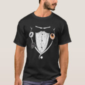 Tuxedo Spooky Halloween Costume Bow Tie Tシャツ (正面)