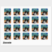 Tuxedo the Cat Pet Adoptionスタンプ スクエアシール (シート)
