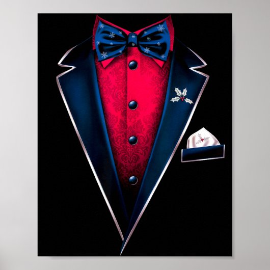 Tuxedo With Bowtie For Christmas And Special Occas ポスター (正面)