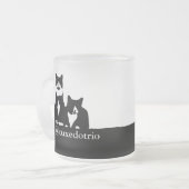 TuxedoTrioの曇らされたガラスのマグ フロストグラスマグカップ (正面左)