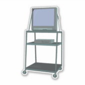 TVおよびVCRカート教室80s 90sおもしろい学校 シール (正面)