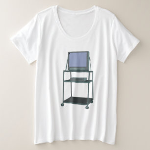 TVおよびVCRカート教室80s 90sおもしろい学校 プラスサイズTシャツ