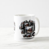 TVのヴィンテージPRR機関車 コーヒーマグカップ (正面右)