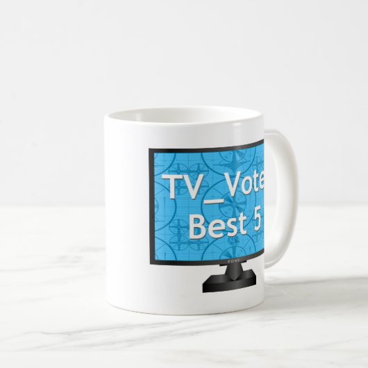 TVの投票-公式のマグ コーヒーマグカップ (正面右)