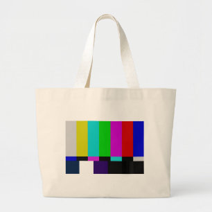 TVは色テストを禁止します ラージトートバッグ
