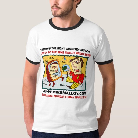 TVを消して下さい Tシャツ (正面)